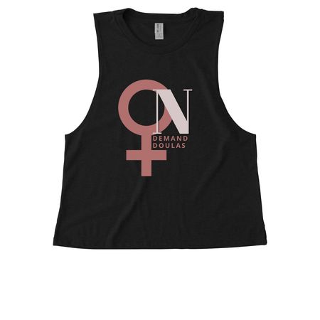 On Demand Doulas, a Deep Black Allmade Eco Triblend Women?s Muscle Tank