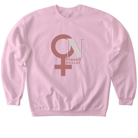 On Demand Doulas, a Light Pink Softstyle Crewneck Sweatshirt