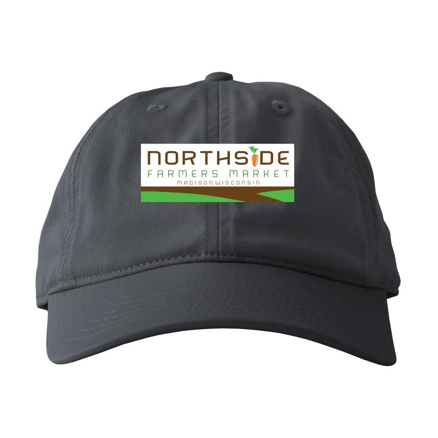 market cap, a Charcoal Printed Eco Baseball Cap