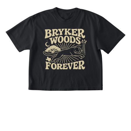 Bryker Woods Forever, a Black Comfort Colors Boxy Tee