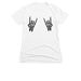 Rock Out, a White Women's Slim Fit Tee