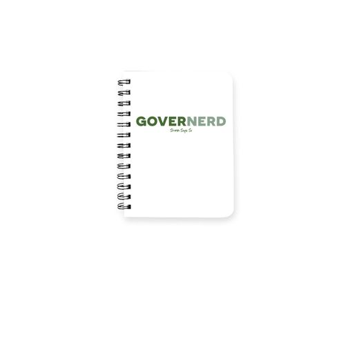 Governerd, Green Logo White Spiral Notebook