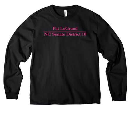 Hot Pink Simple, a Black Unisex Heavyweight Long Sleeve Tee