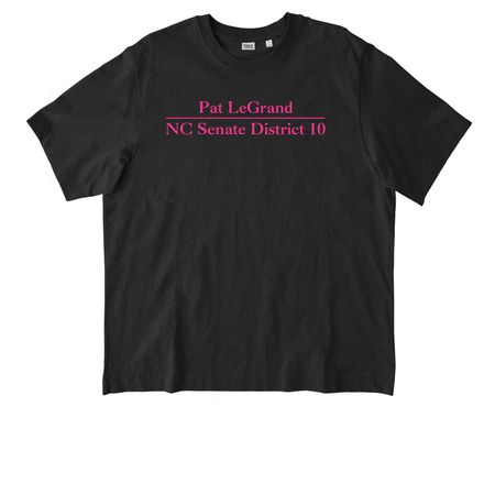 Hot Pink Simple, a Dark Heather Grey Stanley/Stella Unisex Freestyler Heavyweight Tee