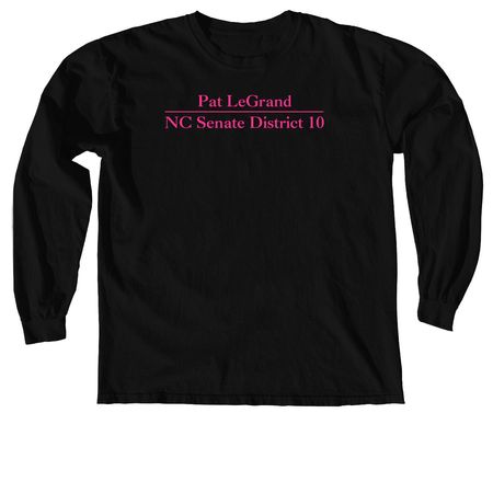 Hot Pink Simple, a Black Comfort Colors Long Sleeve Tee