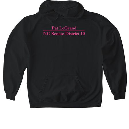 Hot Pink Simple, a Black Gildan Softstyle Pullover Hoodie