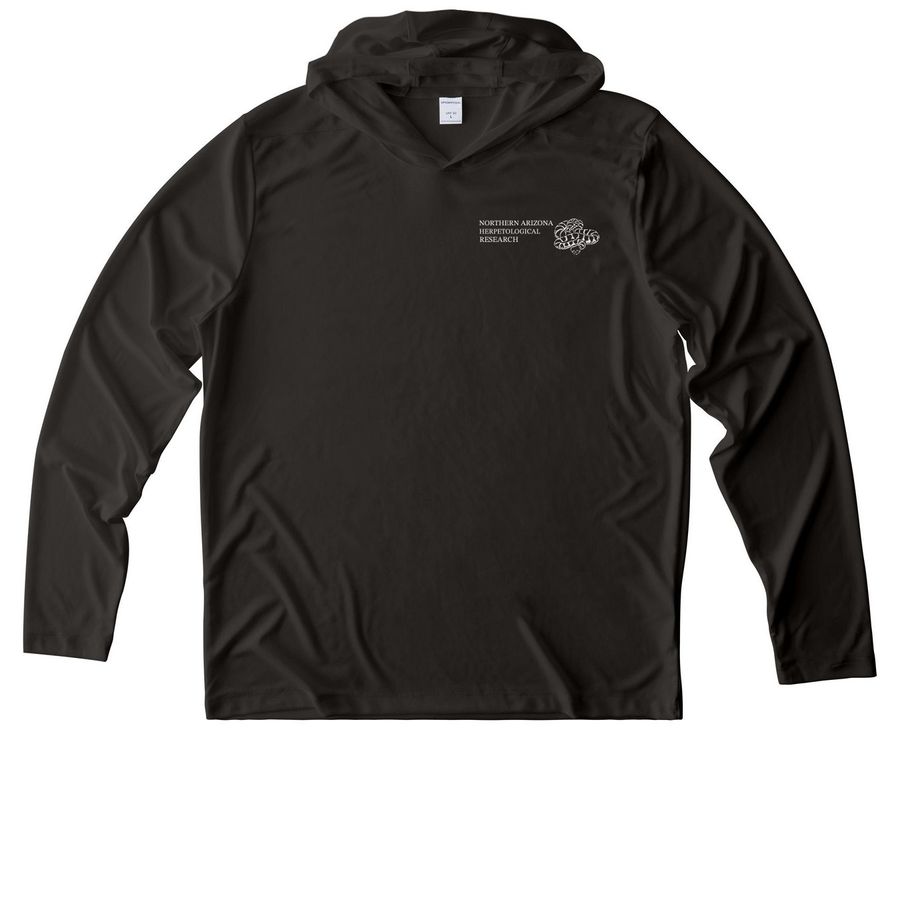 Rattlesnake Research, a Black UV Performance Long Sleeve Hoodie
