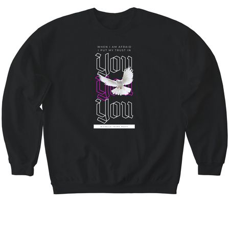 I WILL REMEMBER (When I Am Afraid), a Black Softstyle Crewneck Sweatshirt