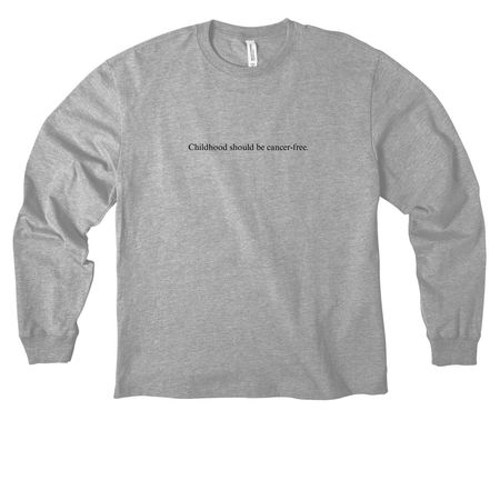 Childhood should be cancer-free, a Athletic Heather Unisex Heavyweight Long Sleeve Tee