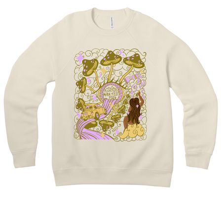 KissFist Mural Fest 2026!, a Natural Premium Raglan Crewneck Sweatshirt