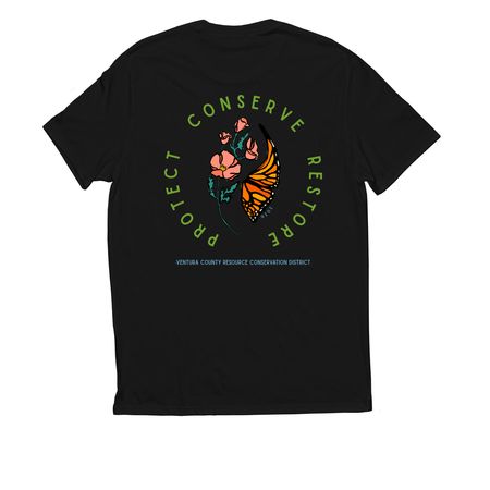 2026 Restoration Legacy Merch, a Deep Black Allmade Eco Triblend Unisex Tee (back-view)
