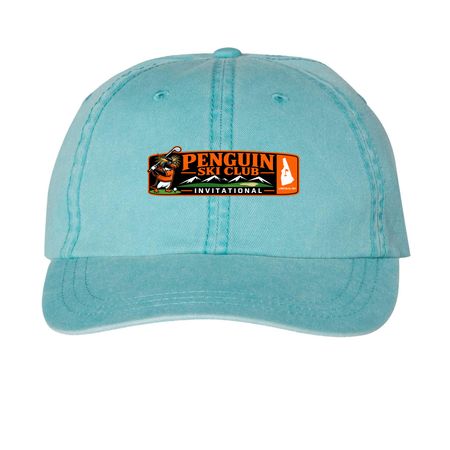 Golf Lids, a Aqua Printed Pigment Dye Baseball Cap