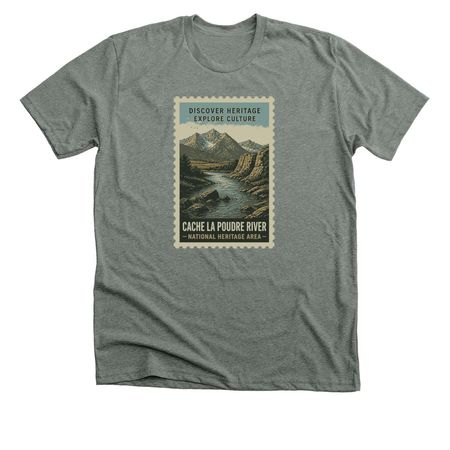 Cache NHA Stamp Collection, a Deep Heather Premium Unisex Tee