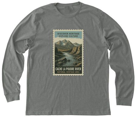 Cache NHA Stamp Collection, a Deep Heather Premium Long Sleeve Tee