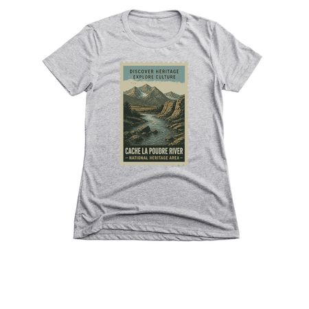Cache NHA Stamp Collection, a Dark Heather Grey Women's Slim Fit Tee