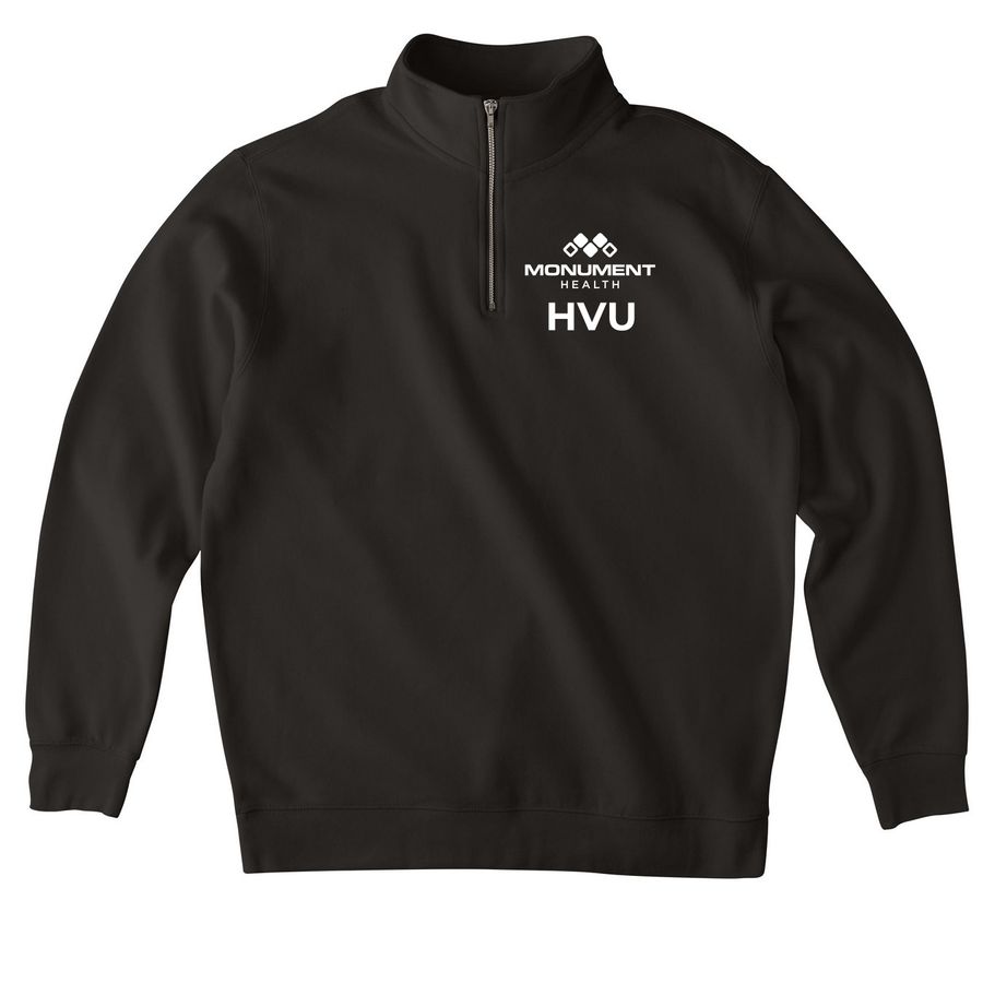 HVU Quarter Zip, a Black Midweight Quarter Zip Pullover