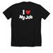 I Heart My Job Shirt, a Solid Black Blend Premium Unisex Tee (back-view)