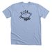 Throw and Putt, a Heather Baby Blue Premium Unisex Tee