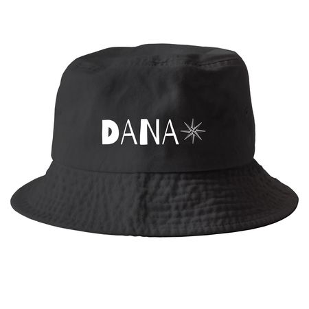 Dana Hats, a Black Printed Bucket Hat