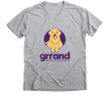 GRRAND Logo T-shirts, a Athletic Heather Premium V-Neck Tee
