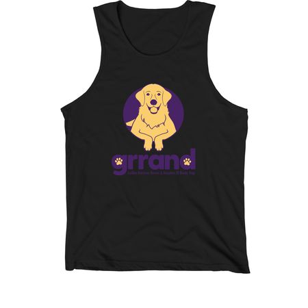 GRRAND Logo T-shirts, a Black Premium Cotton Tank