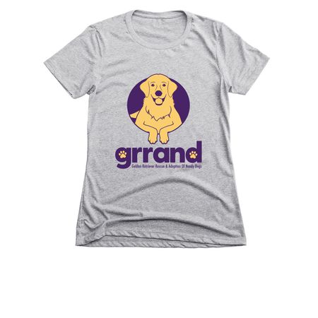 GRRAND Logo T-shirts, a Dark Heather Grey Women's Slim Fit Tee
