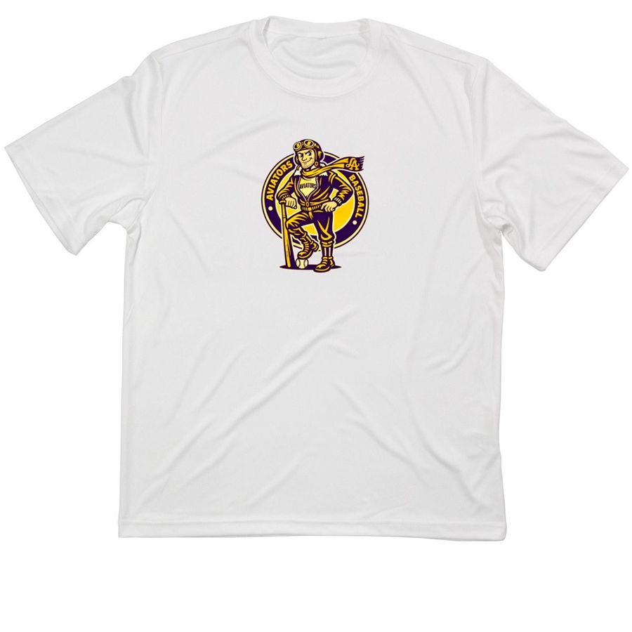 Aviators Baseball, a White Classic Performance Tee