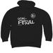 Semi-Feral, a Black Midweight Pullover Hoodie
