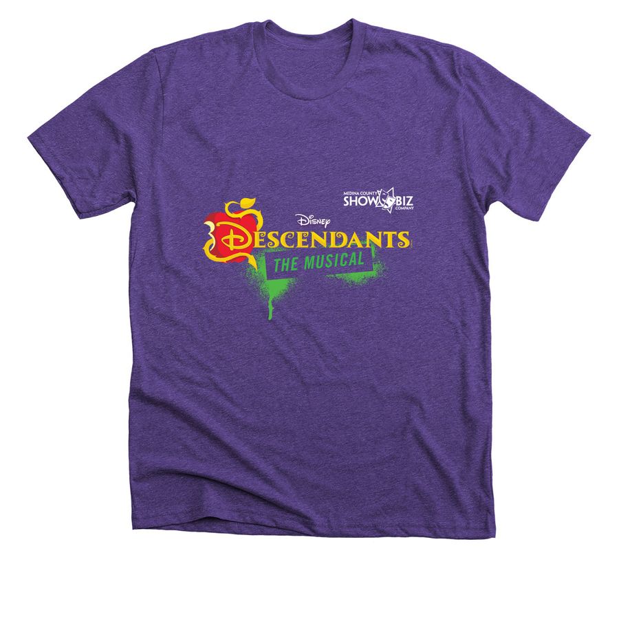 Descendants: The Musical Merch, a Heather Team Purple Premium Unisex Tee
