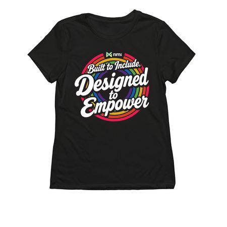 NMI is Built to Include, a Deep Black Allmade Eco Triblend Women?s Tee