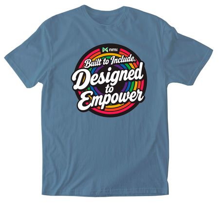 NMI is Built to Include, a Indigo Blue Softstyle Cotton Tee