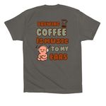 Lyrical Bean Merch, a Asphalt Premium Cotton Tee (back-view)