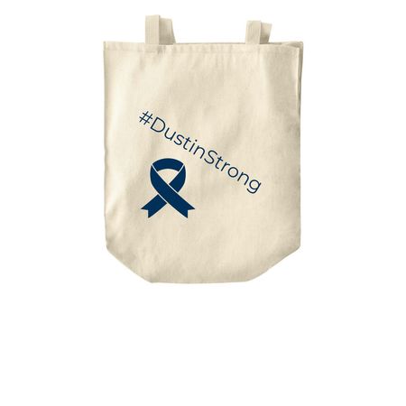 Funds for Dustin, a Natural Over-the-Shoulder Shopping Tote Bag