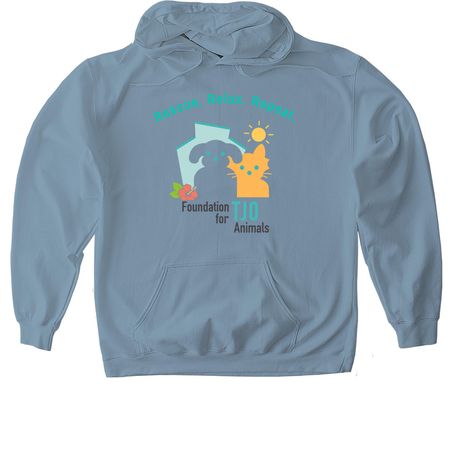 Rescue. Relax. Repeat., a Stone Blue Gildan Softstyle Pullover Hoodie