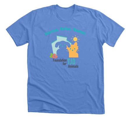 Rescue. Relax. Repeat., a Heather Columbia Blue Premium Unisex Tee