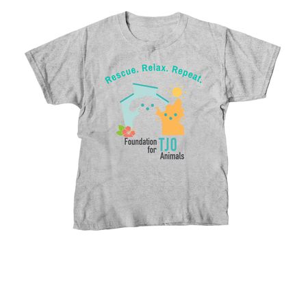 Rescue. Relax. Repeat., a Sport Grey Youth Unisex Tee