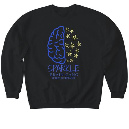 Sparkle Brain Gang Shirt Collection&nbsp;, a Black Softstyle Crewneck Sweatshirt