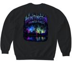Huntington Haunted Forest - 2 Sided, a Black Softstyle Crewneck Sweatshirt (back-view)