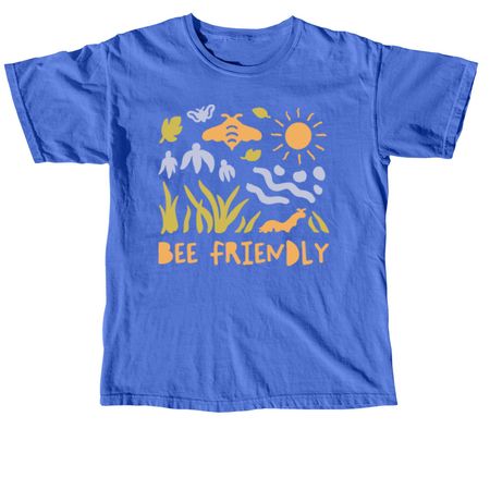 BEE Friendly, a Flo Blue Comfort Colors Unisex Tee