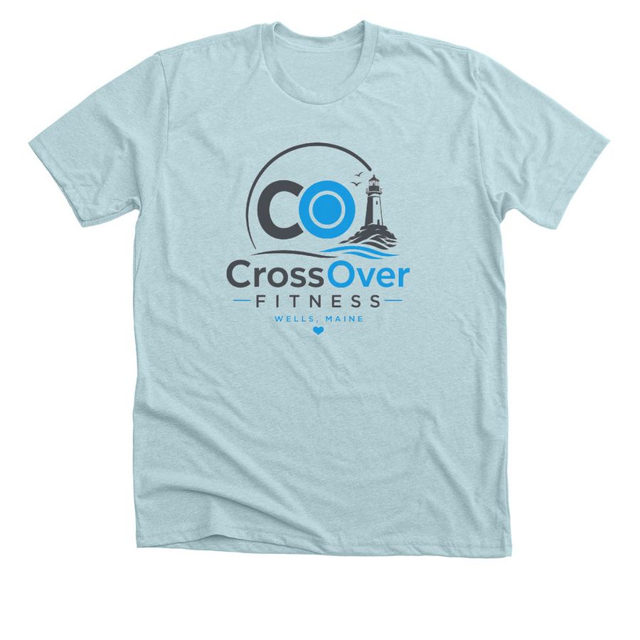 CO Lighthouse, a Heather Ice Blue Premium Unisex Tee