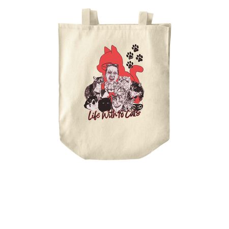 LifeWith18Cats- GM Collection Tote, a Natural Over-the-Shoulder Shopping Tote Bag