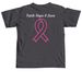 Support Steph in her Breast cancer journey, a Graphite Comfort Colors Unisex Tee (back-view)