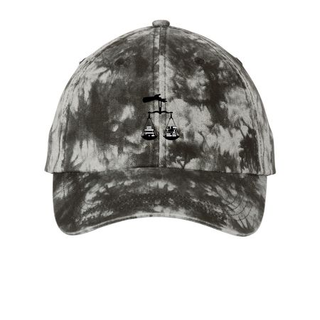 Logo Hats, a Black Printed Tie Dye Baseball Hat