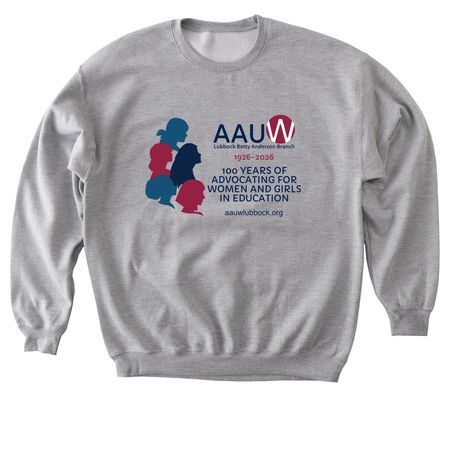 AAUW Lubbock Shirts, a Sport Grey Softstyle Crewneck Sweatshirt