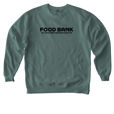 Food Bank WMA Crewnecks- Dark Lettering, a Blue Spruce Comfort Colors Crewneck Sweatshirt