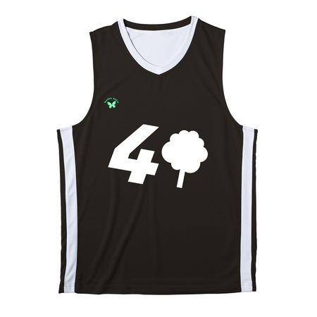41 Basketball Jersey, a Black/ White Reversible Basketball Jersey