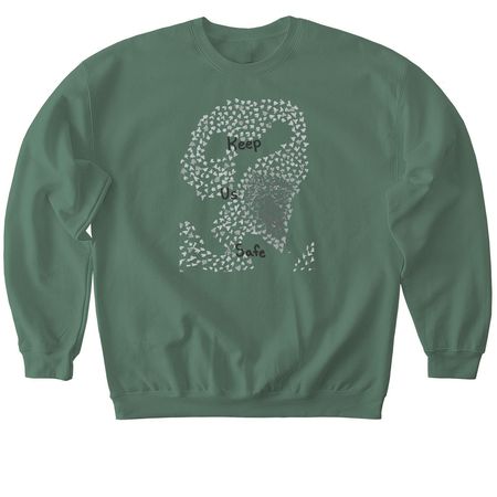 Bird Safe Schools, a Military Green Softstyle Crewneck Sweatshirt