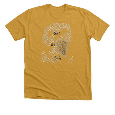 Bird Safe Schools, a Heather Mustard Premium Unisex Tee
