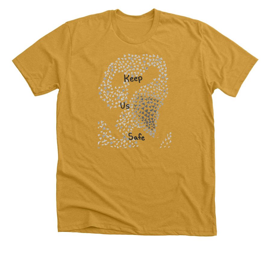 Bird Safe Schools, a Heather Mustard Premium Unisex Tee