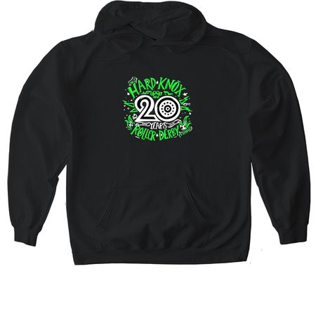20th Anniversary, a Black Gildan Softstyle Pullover Hoodie